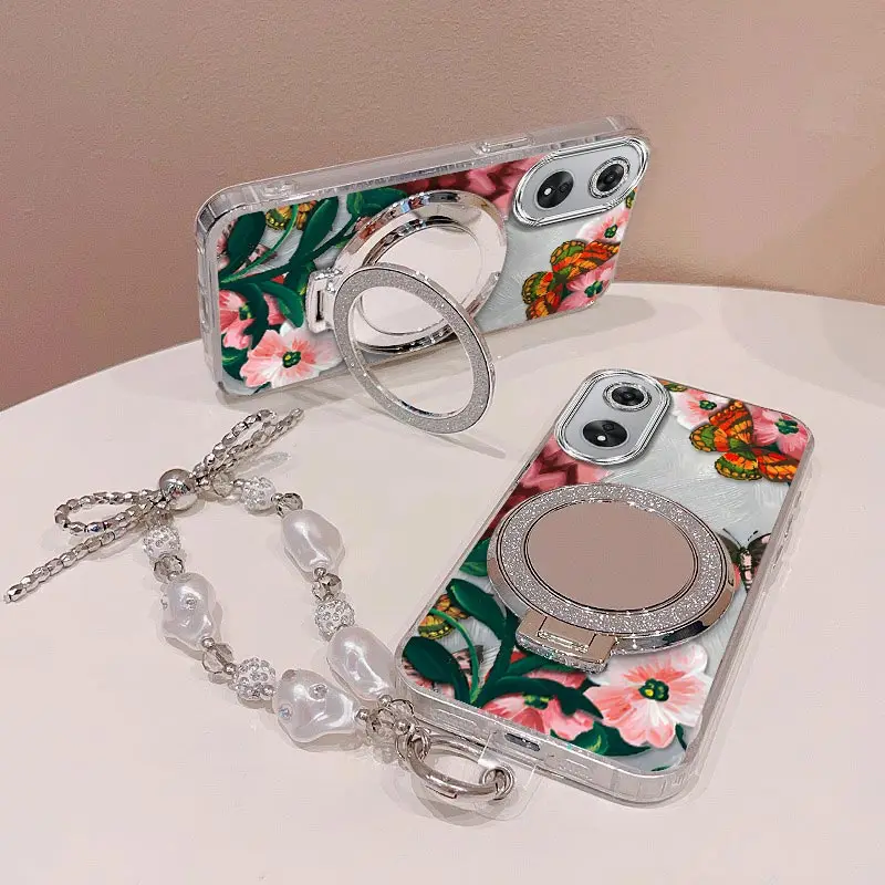 Vivid Flowers Bracelet Holder Phone Case Cover