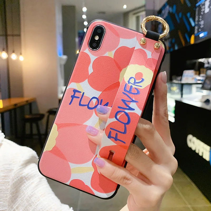 Tulip Flower Wrist Strap Phone Holder Cover