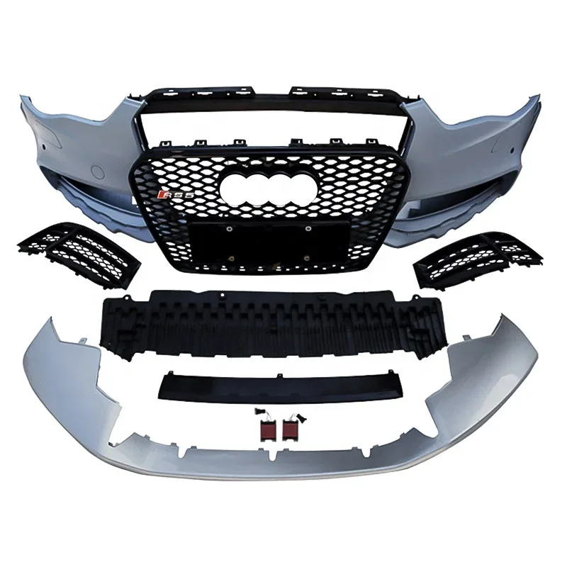 RS5 B8.5 Front bumper with grill for A5 S5 B8.5 facelift RS5 bodykit car bumper A5 S5 2012 2013 2014 2015 custom