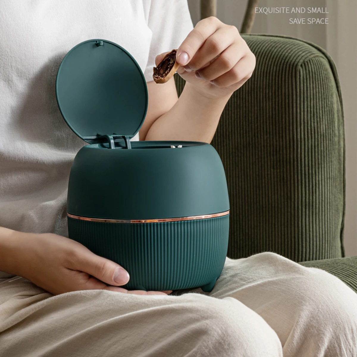 데스크탑 쓰레기통 쓰레기통, 북유럽 스타일 가전 제품, 창의적인 프레스 타입 쓰레기통, 사무실 가정용 미니 휴지통 