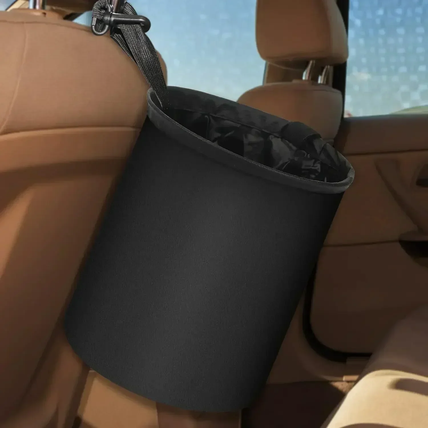 Double Layer Foldable Waterproof Trash Can for Car-Leak-Proof Organizer Folding Garbage Can Multifunctional Trash Bin car trash can
