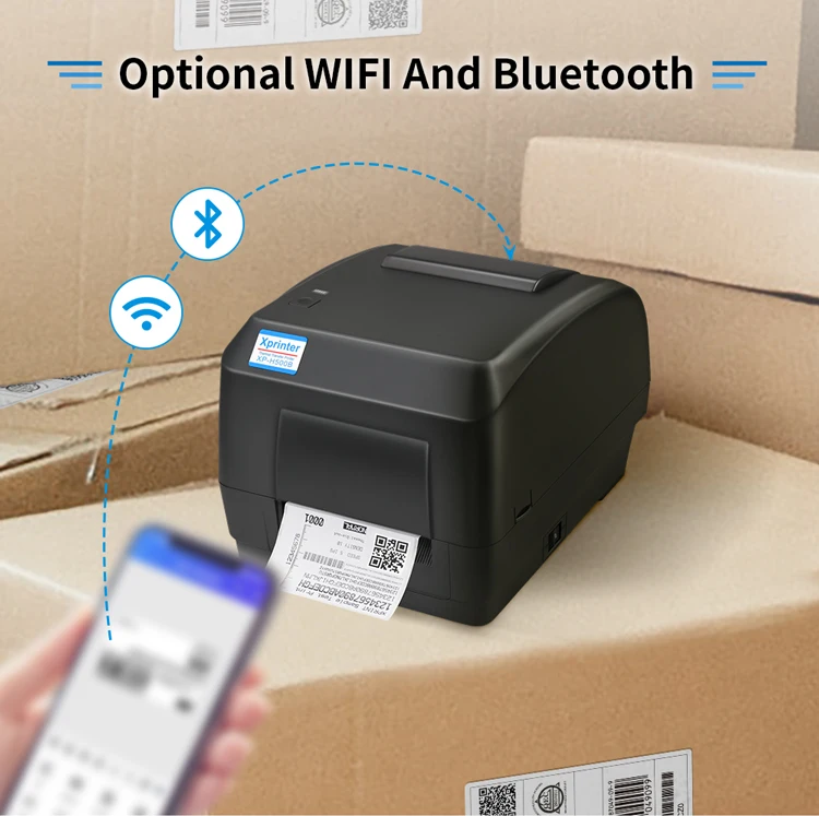 Xprinter XP-H500B/H500E 고성능 감열 라벨 프린터 4x6 듀얼 모터 기어 구동 디자인 감열 바코드 리본 프린터