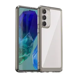 Vibrant Transparent TPU Protective Phone Case Cover for Galaxy M35 5G (GRAY)