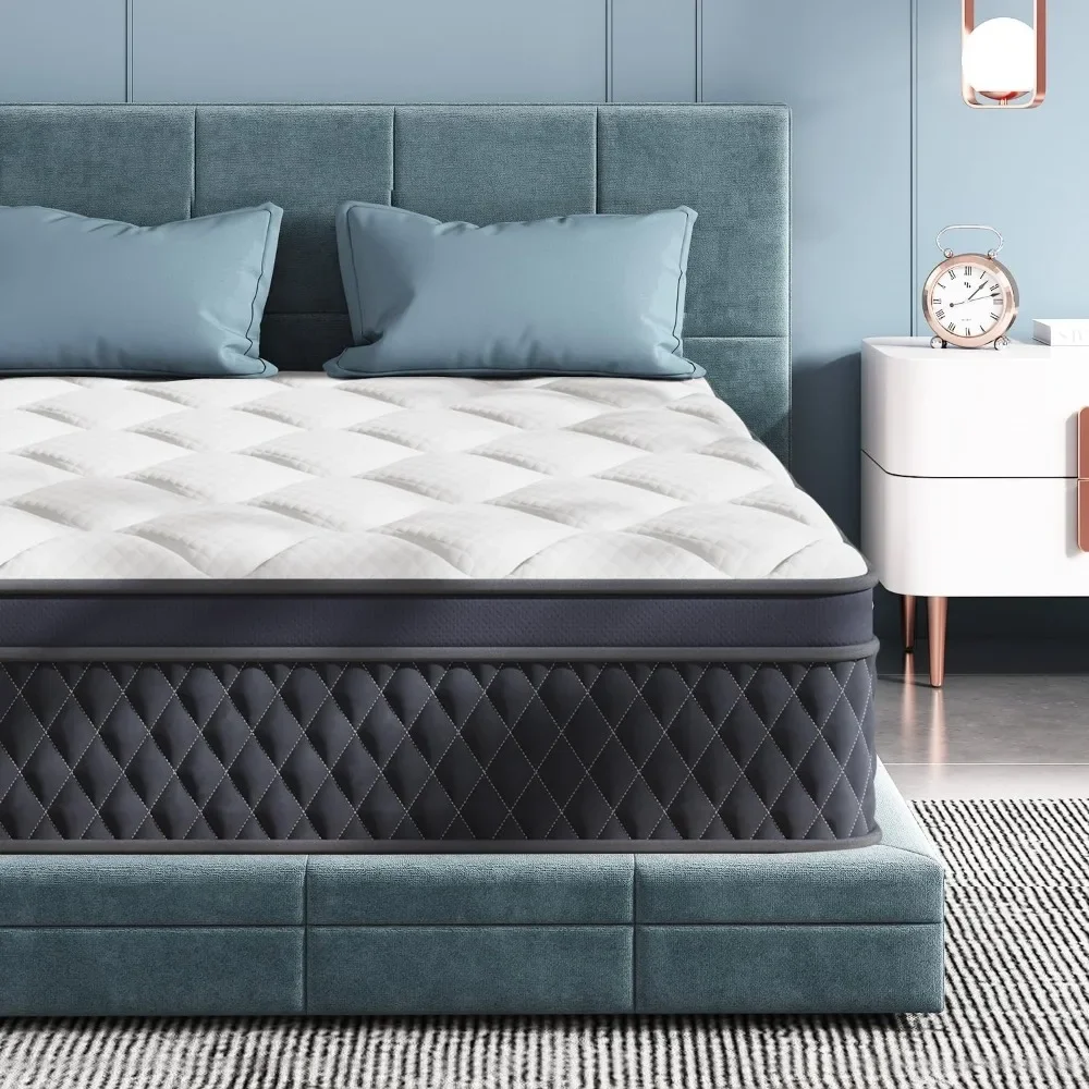12-Inch Full Size Memory Foam Hybrid Mattress – Fiberglass-Free