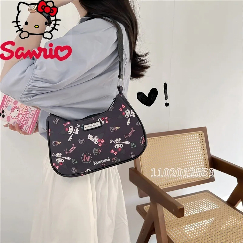 Hello Kitty New Women's Shoulder Bag Cartoon Women's Handbag Luxury Brand Fashion Women's Bag Lightweight and Large Capacity