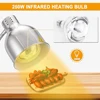 DZ1 Commercial Food Heat Lamp 360°Adjustable Head with Marble Base Infrared Heating Bulb for Food Heating Warmer Light Lamp 5
