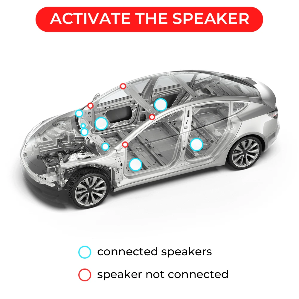 Auto Standaard Bereik Plus Sr + Audio Inactieve Activering Draad Harnas Hoorn Kabel Luidspreker Voor Tesla Model 3 2017-2020 2021 2022 2023