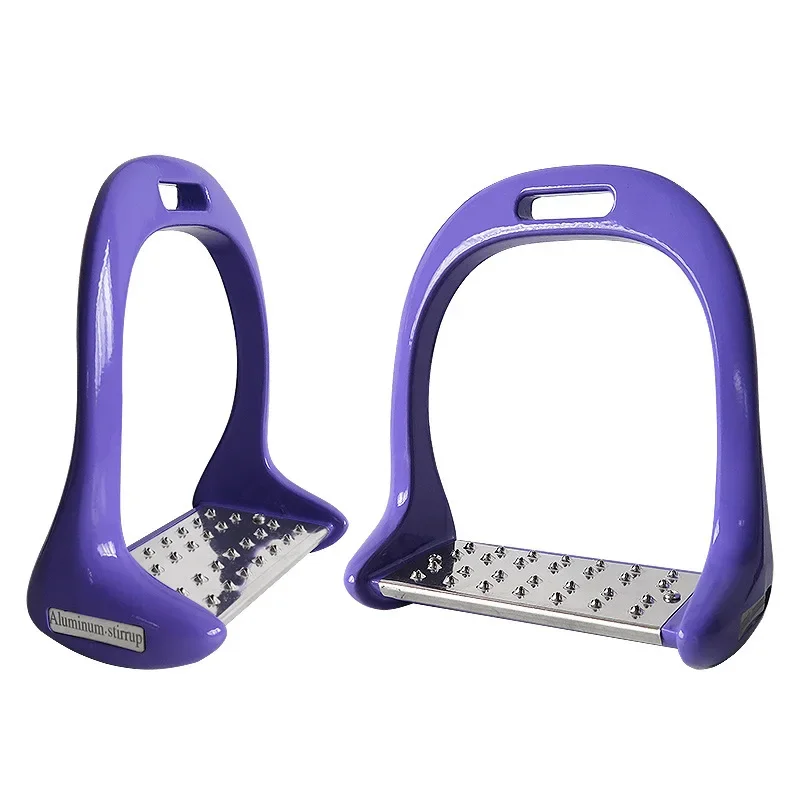 1 Pair Pedal Equipment Horse Stirrups Anti Slip Equestrian Safety Aluminium Alloy Riding Treads Lightweight Outdoor Sports 6