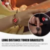 totwoo Long Distance touch Light up&Vibrate Bracelets for Couples, Long Distance Relationship Gifts Smart Sun&Moon Love Bracelet 2