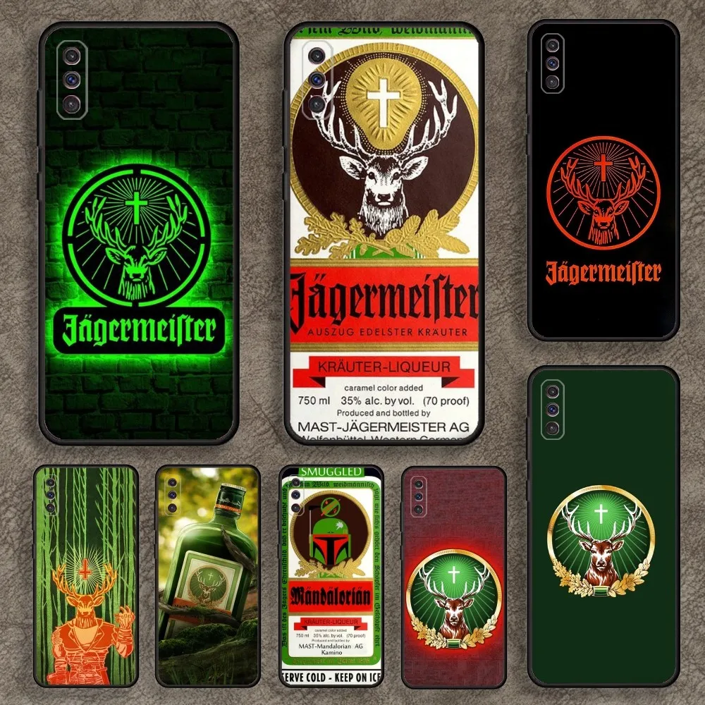 Custodia Classica Per Telefono J-Jagermeister Per Samsunga 91,80,73,72,71,70,53,52,51,42,41,40,32,31,30,22, 13 S 4G 5G Custodia Morbida Nera