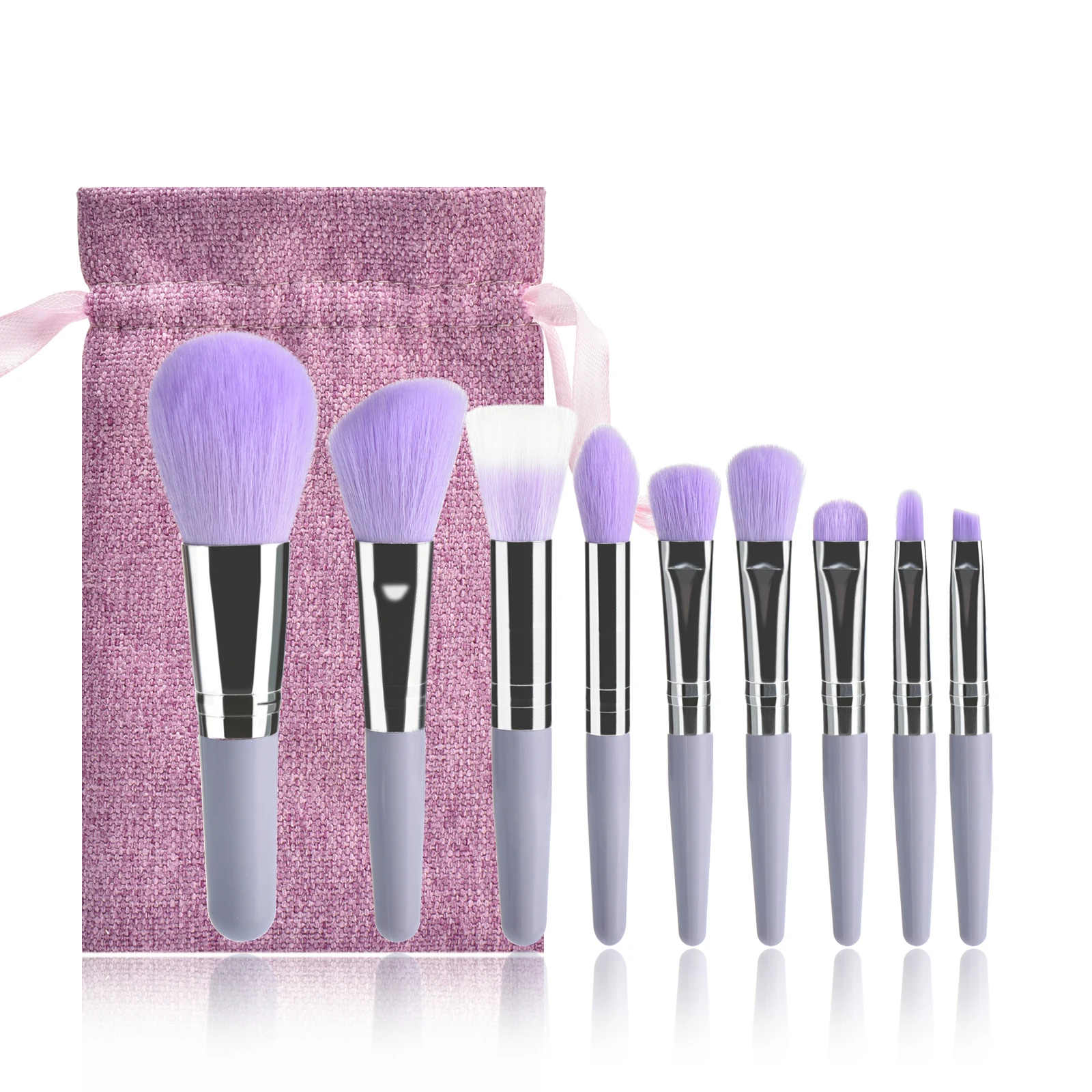 

KOSMETYKI 9Pcs mini makeup brush Scatterbrush Dot Color brush Eyeshadow Brush Travel portable makeup tools