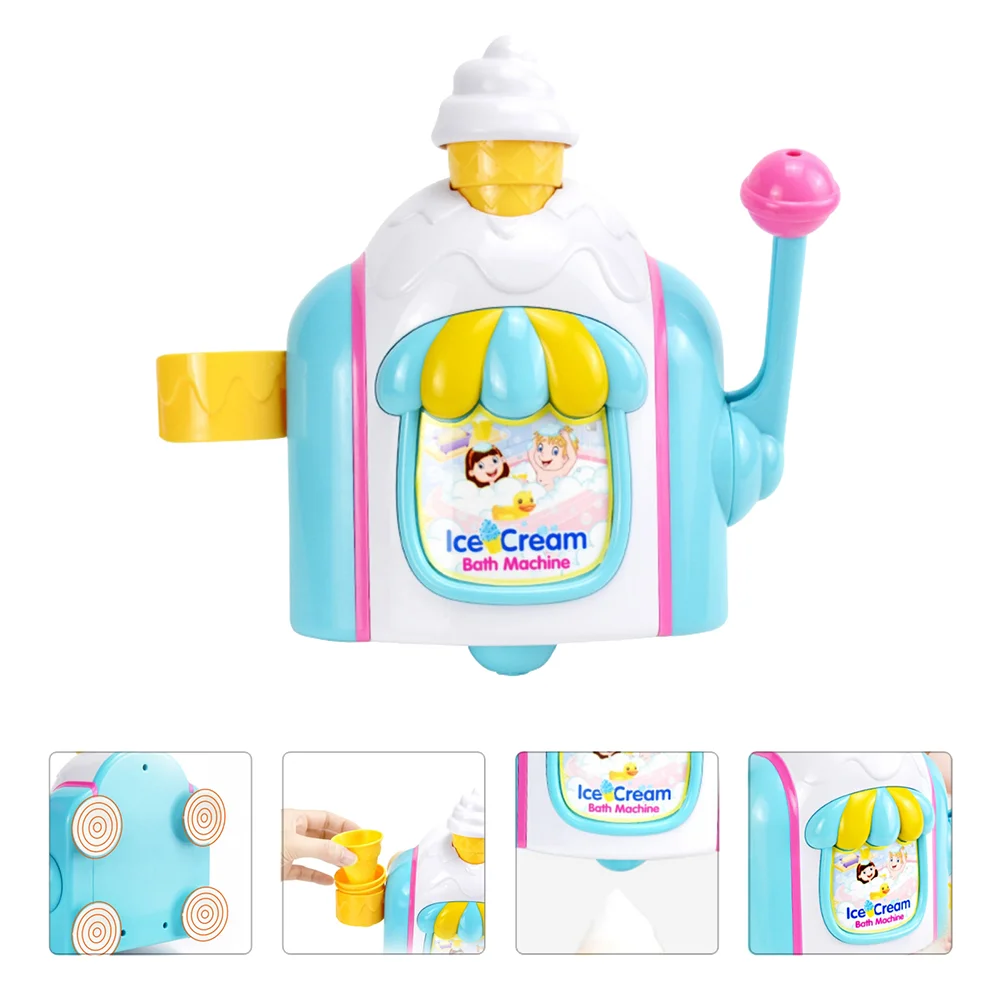 Ice Cream Bubble Machine Toys Maker Set Child Plaything Baby Bath Accessories Bathing Abs Kids Toddler