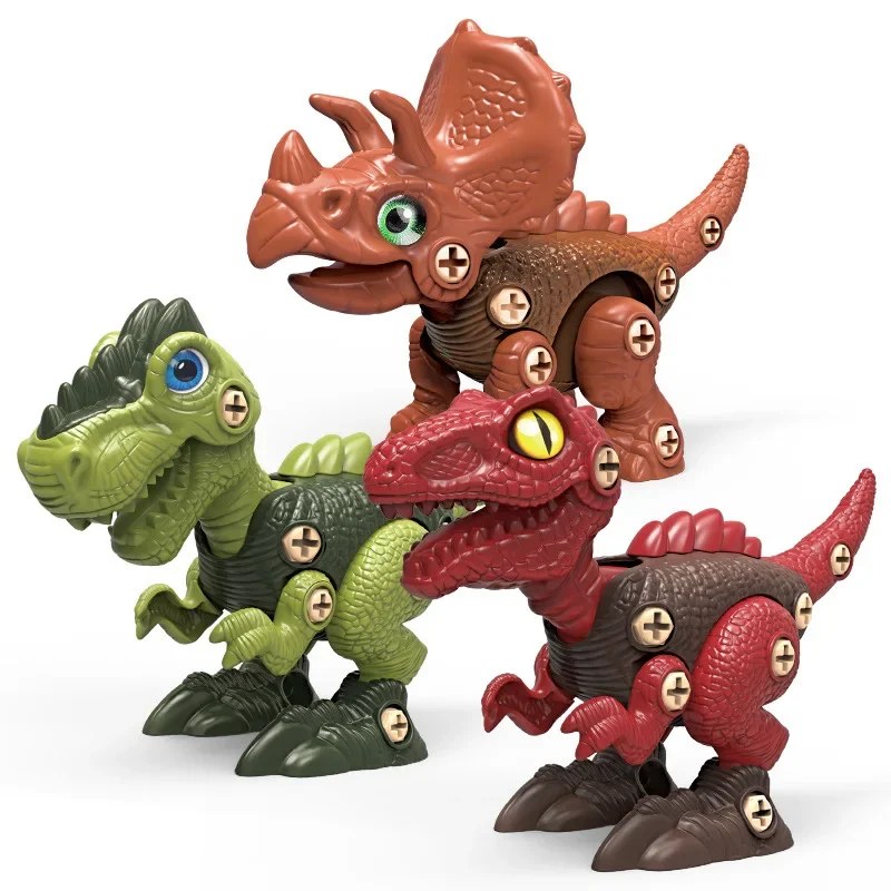 Funny Egg Take Apart Dinosaur Toys for Boys Building Toy Set with Drill Construction Engineering Play Kit Christmas Gift for Kid 2