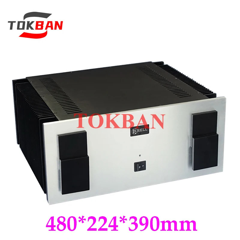 

Tokban Audio Krell 50 480*224*390mm Aluminium Class A Power Amplifier Chassis Enclosure with Heat Sink DIy Amp Case Shell