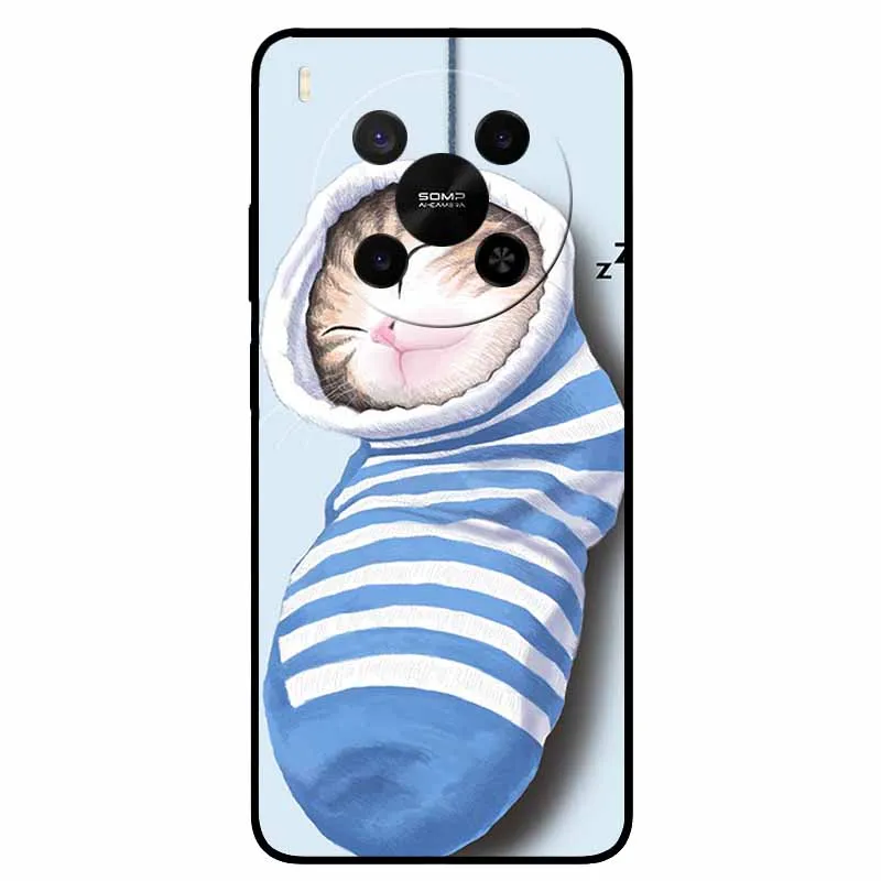 Lion Cat Black Soft Silicone Fashion Phone Case - Protective TPU Coque