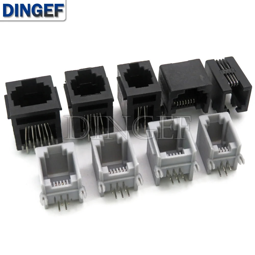 5PCS RJ11 Socket 4P4C 6P2C 6P4C 6P6C 8P8C Seat RJ12 phone Jack Female ...