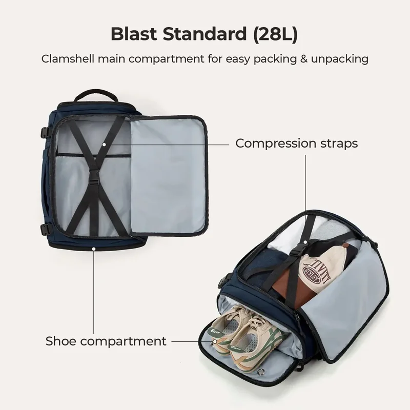 BAGSMART Extended Travel Backpack 38L Vacuum Compression Backpack Women School Laptop Bag Large Capacity Men's Backpacks 4