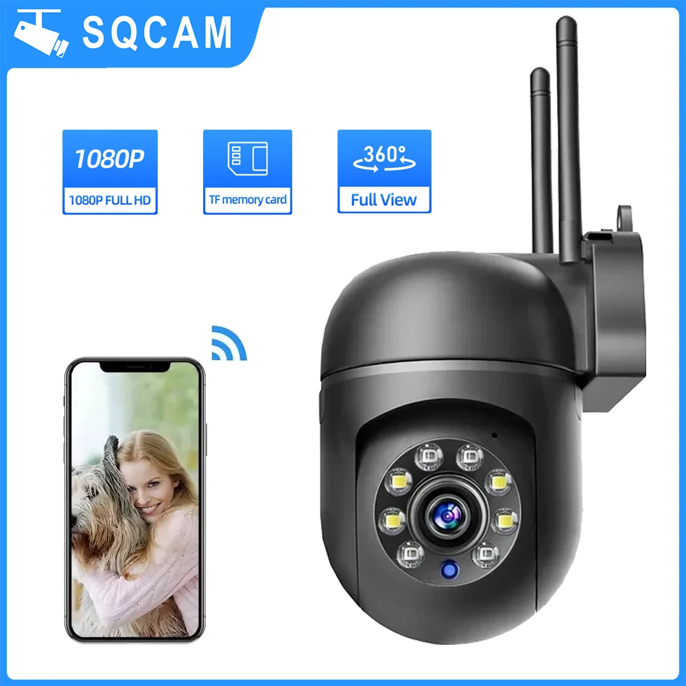 

SQCAM 1080P surveillance camera for home surveillance cameras security protection auto tracking for home outdoor waterproof