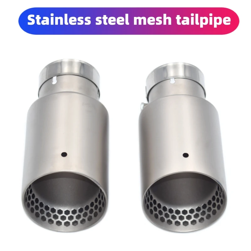 Exhaust Muffler Tip 1 Pcs Matte Stainless Steel Car Exhaust Tip System Pipe Universal Exhaust Tip For VW GTI MK7 Golf7 Nozzle 60MM 63mm Muffler