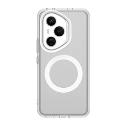Luxury Armor Shockproof Magnetic Wireless Charging Matte PC Case for HONOR 400 Pro (White)