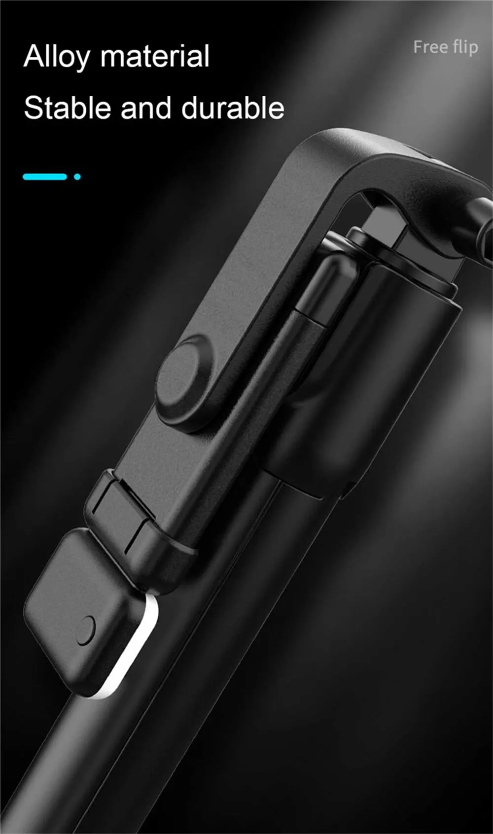 R1 Wireless Bluetooth Selfie Stick Foldable Portable Tripod With Fill Light Shutter Remote Control For Android IPhone_voghion.com