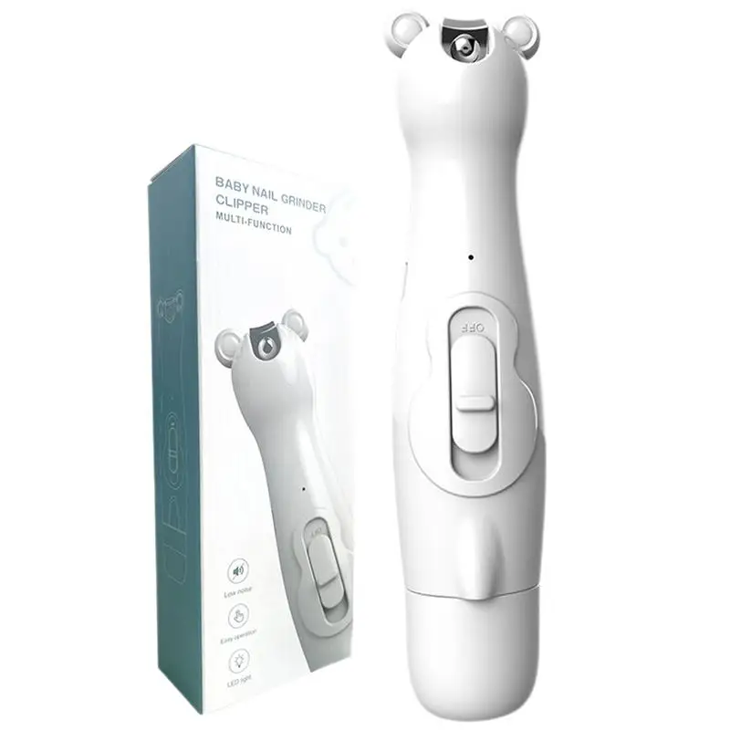 Baby Nail Trimmer Nail Clippers Toddler Trimmer Grinder Rechargeable With LED Lights Clipper Care Set For
