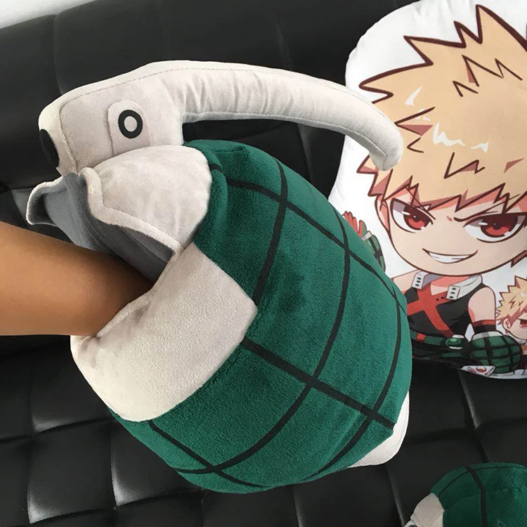 

2 gloves 28cm My Hero Academia Bakugou Katsuki Weapons Gloves Cos Armor Surrounding Plug-on Transmitter Props Plush Pillow Mat