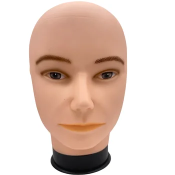 Testa di manichino maschile senza capelli per realizzare supporti per parrucche e display per cappelli Testa di addestramento per manichini per cosmetologia