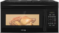 1.6 Cu. Ft. 30 Inch OTR1603B Over-the-Range Microwave Oven, Over The Stove Microwave Oven, 1000 Watts, 300 CFM in Black, 1