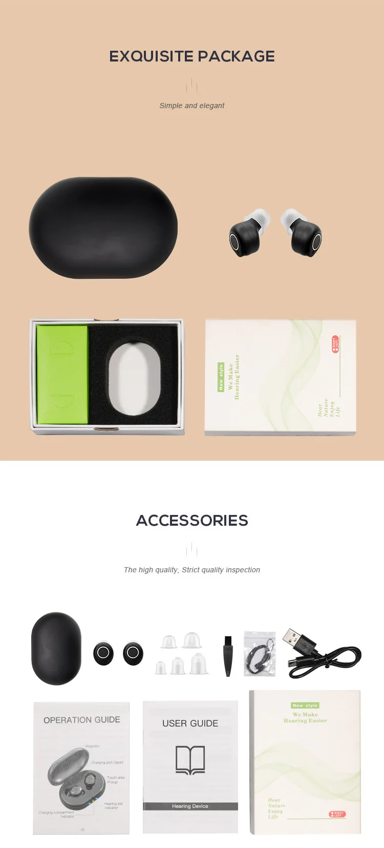 Cic Aid Hearing Rechargeable Intelligent Digital Sound Amplifier Wireless in Ear