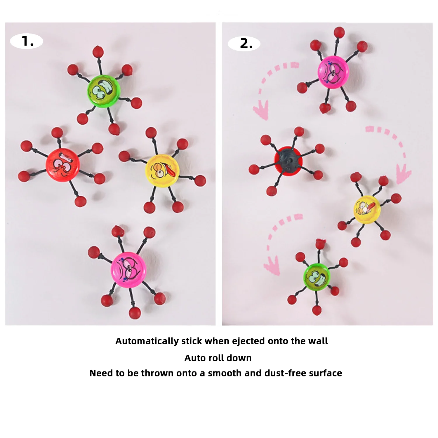 재미있는 스티커 벽 등반 소년 장난감, 플라스틱 등반 플립 맨, 매력적인 클래식 장난감, 어린이 회전 노벨티 선물
