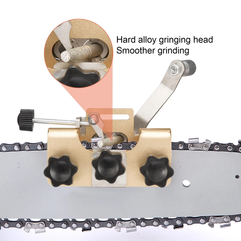 Portable Manual Chainsaw Chain Sharpener For Sharpen Chainsaw With The Hand  Crank And 3 Grinding Head