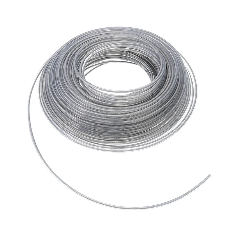 5M/10M/15M Steel Wire Nylon Grass Trimmer Line Brushcutter Trimmer Rope Lawn Mower Cord Replacement