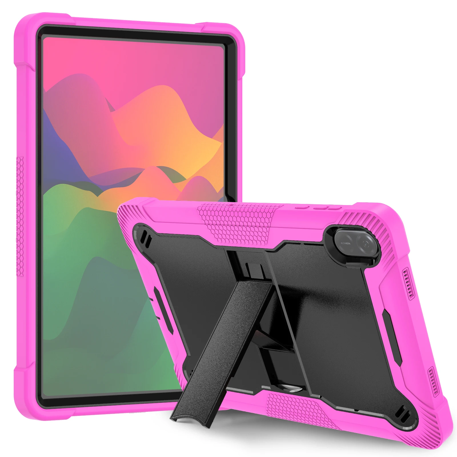 Heavy-Duty Armor Case with Built-in Kickstand and 3-Layer Shockproof Protection