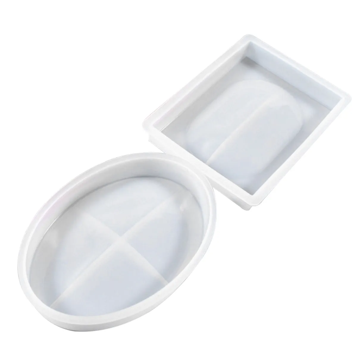2Pcs 실리콘 비누 상자 몰드 비누 제작을위한 무취 친환경 DIY 몰드 수제 보관 홀더 몰드 사용하기 쉽고 깨끗함
