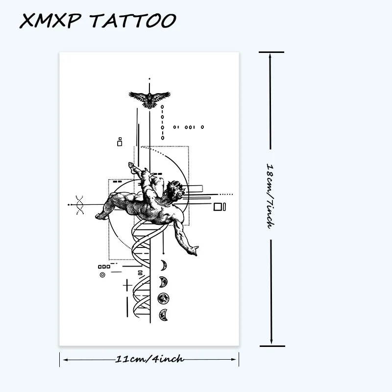 Fallen Angel temporary tattoo sticker, waterproof tattoo, lasts to 15 days fake tattoo, semi permanent tattoo Fallen Angel 2