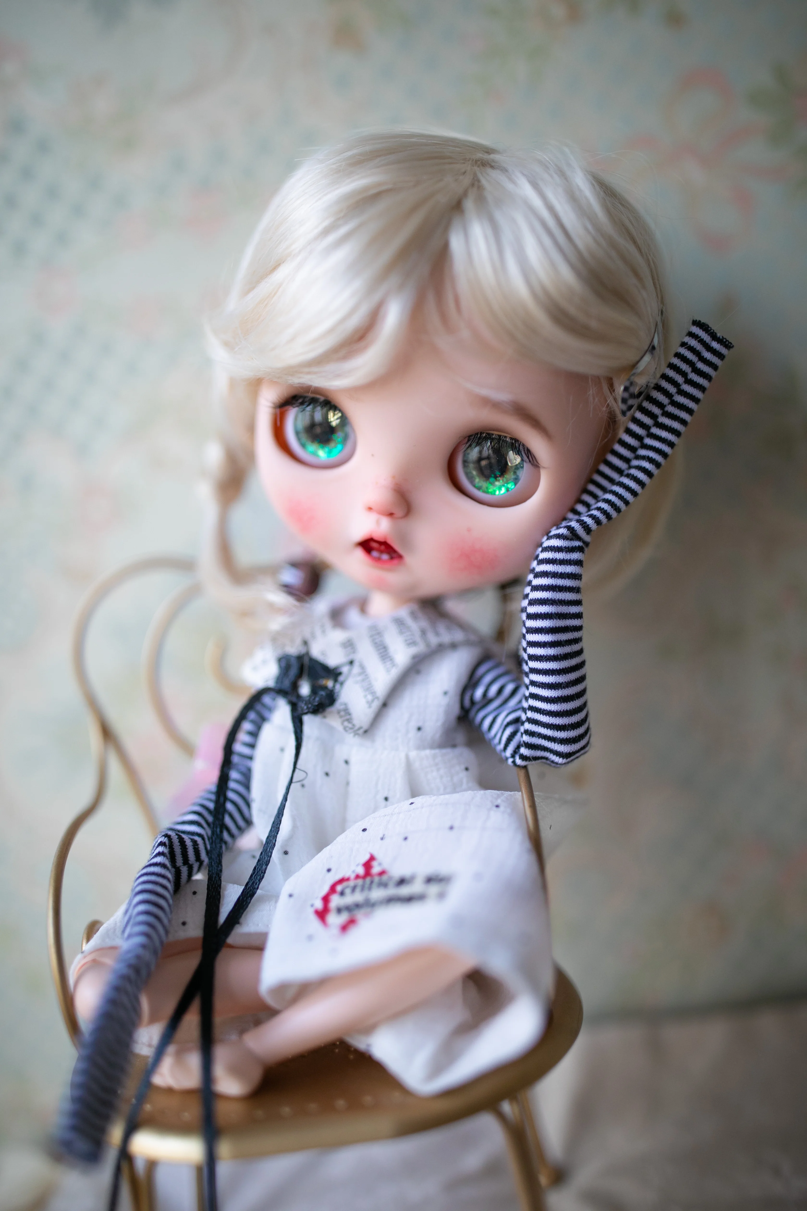 Blythes Doll Wig Fits in 1/6 9-10in Size Fashion New Cute Double Plait Imitation Mohair Hair Women Wig Styling Hair Brown Gold