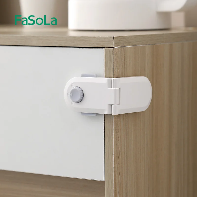 FaSoLa Adhesive Straps Locks Baby Proofing Cabinet Latches for Drawers Fridge Door Oven Window No Drilling Safety Lock cabinet lock child lock safety lock refrigerator lock refrigerator door lock door window lock