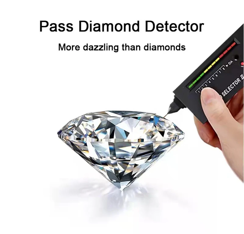 0.5CT Diamond Test Passed Moissanite Rhodium Plated 925 Silver D Color Moissanite Earrings Jewelry Wedding Girlfriend Gift