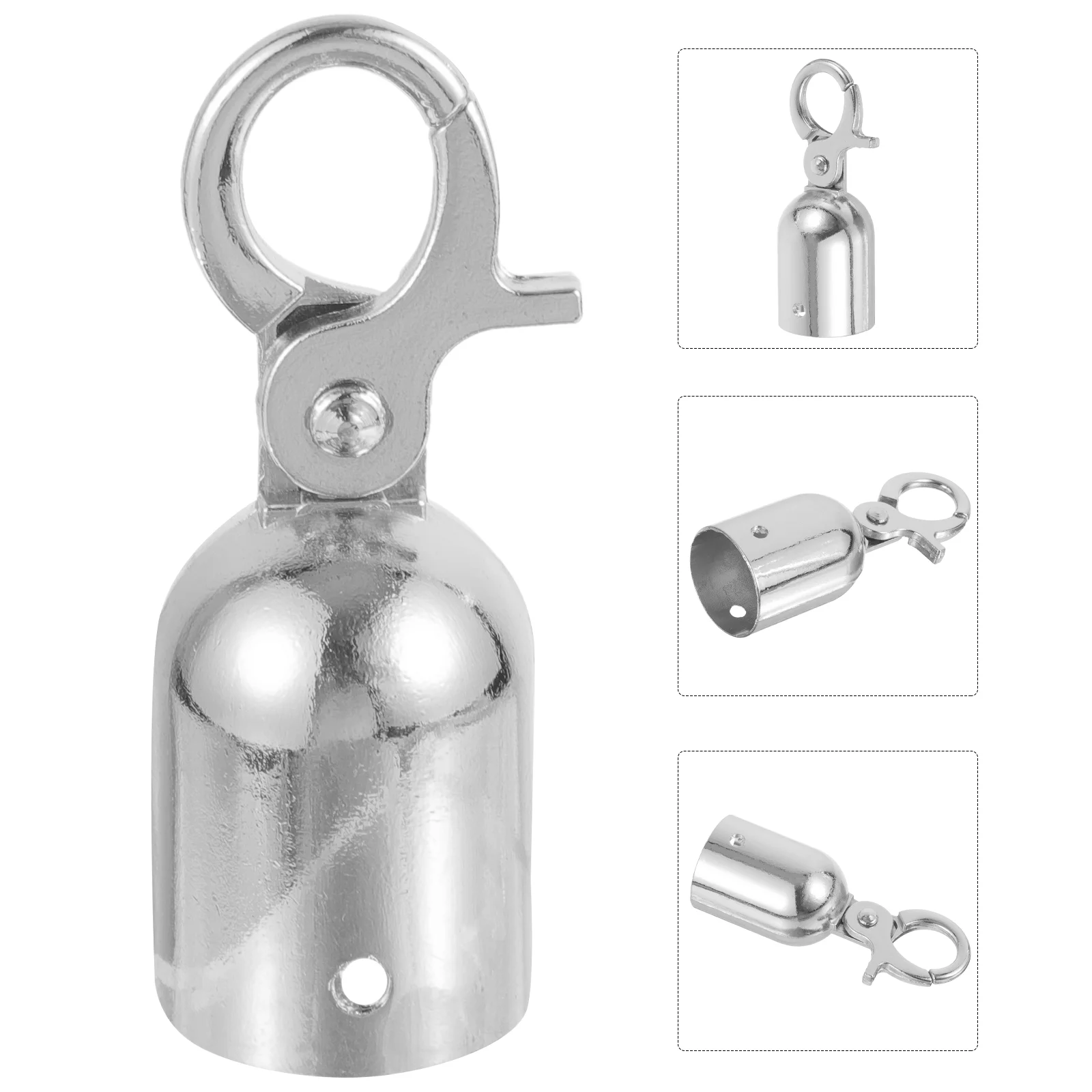 Armrest Rope End Stop Lanyard Stopper Stainless Steel Snap Secure Spring Cord Fixer