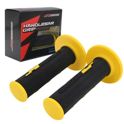 Premium Motorcycle 7/8 Handlebar Hand Grips for Dirt Bikes and Motocross (Yellow)