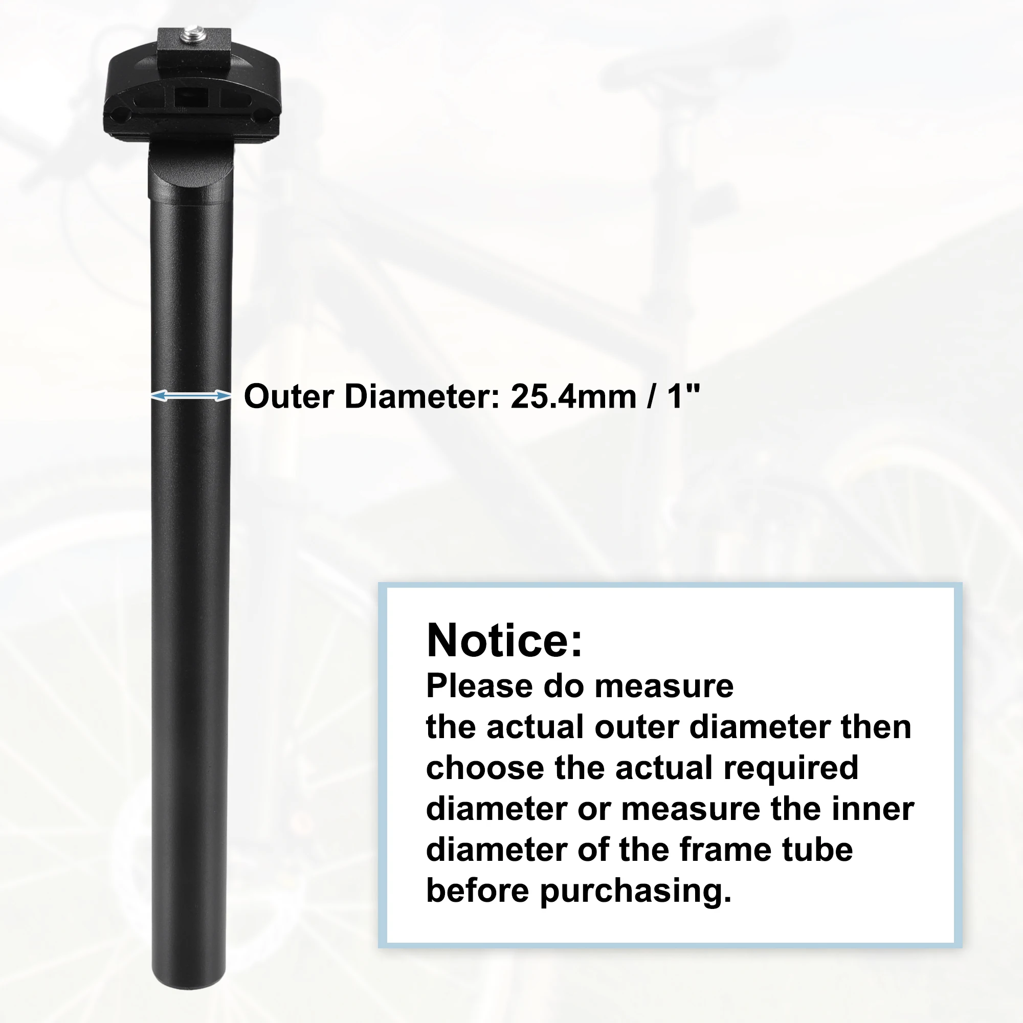 Tige De Selle Vélo 25,4 X 350 Mm - Alliage Aluminium - Ton Or - Extra Longue