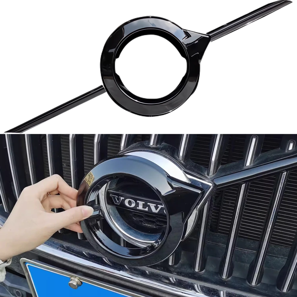 

1 Set Black Car Stickers For Volvo XC60 XC40 XC90 C40 V60 V90 S60 S90 Front Grille Decoration Accessories Modified Parts