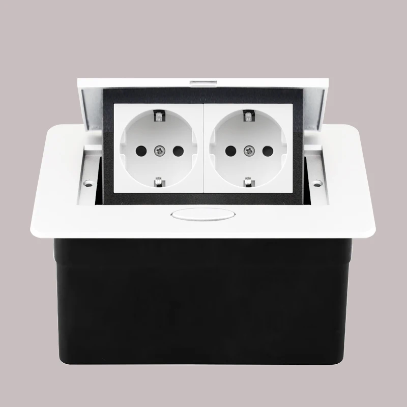 Desktop Power Socket with Dual USB and Type-C Interface, 220V Pop-Up Hidden EU Socket