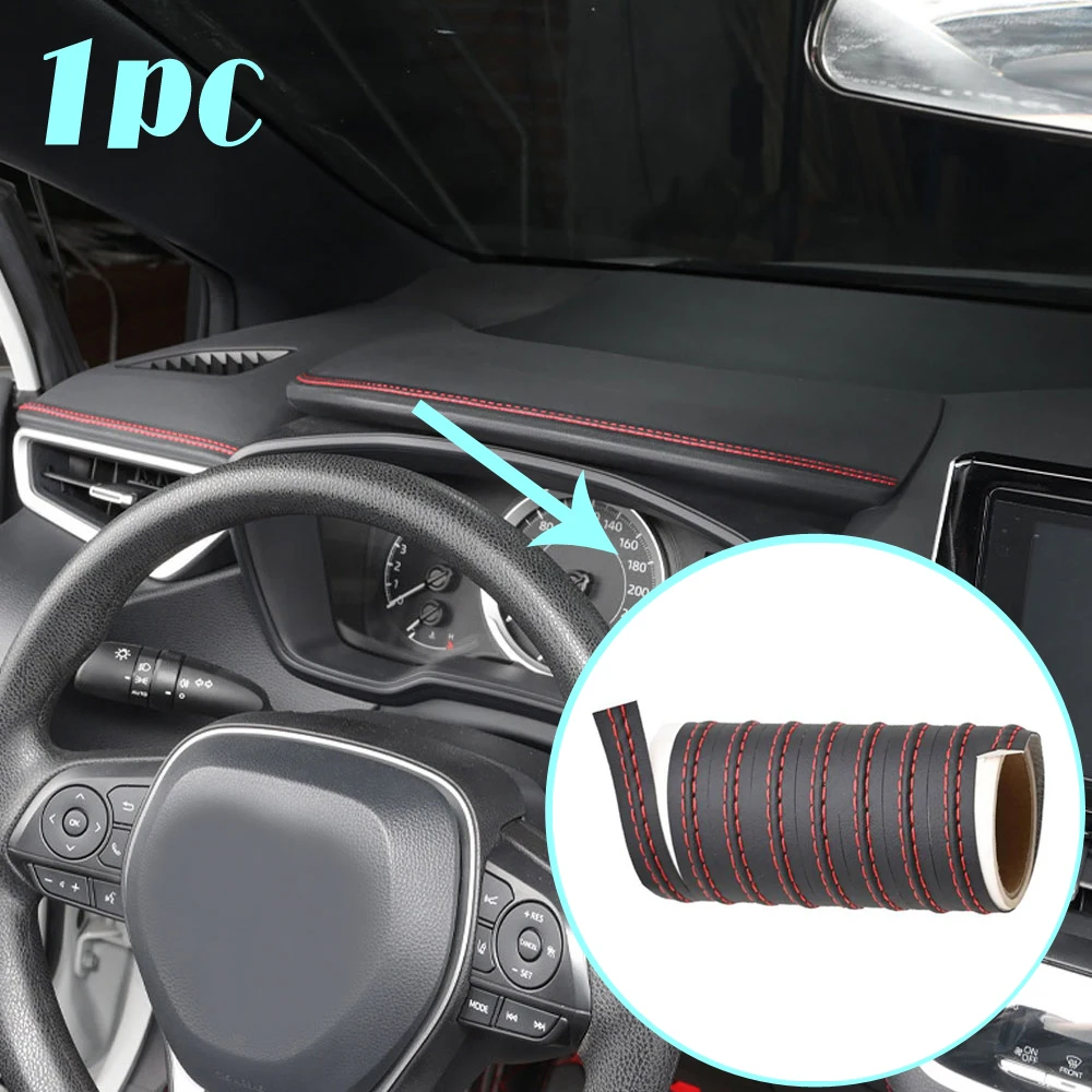 

1pc Leather Car Door Decorative Strip Car Mouldings Trim Multifunctional Car Dashboard Gap Strip Auto Interior Accessories