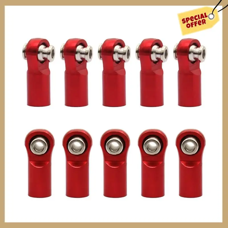 Climbing Car For TRX4 SCX10 M4 1:10Metal Trolley Ball Buckle Climbing Car Adopts Tie Rod To Connect Metal Ball Head Red Parts