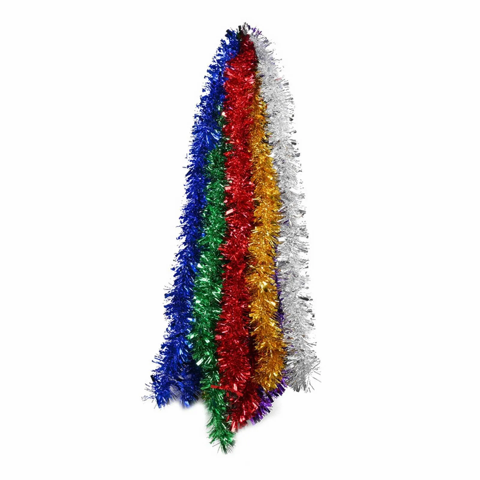 

4pcs Coloured Ribbon Foil Tinsel Ribbon Garlands Tree Hanging Decorations Home Indoor Outdoor Wedding Birthday Party Supplies