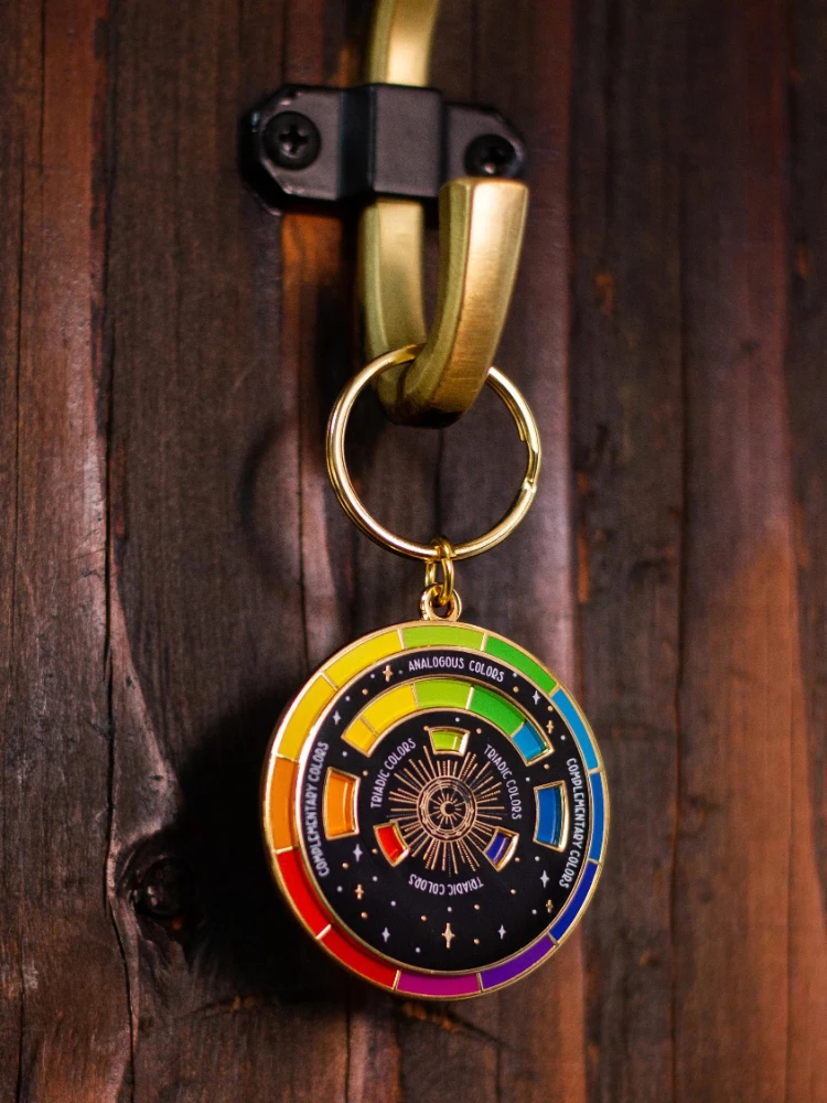 Color Wheel Keyring Interactive Keychain Art Keychains Gifts for Painters