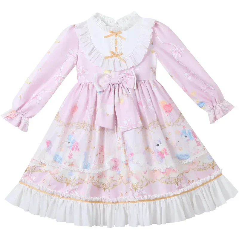Gothic Victorian Dresses for Children Party Medieval Princess Lolita Girl Dress Christmas Victorian Dress for Kids Junior Girls