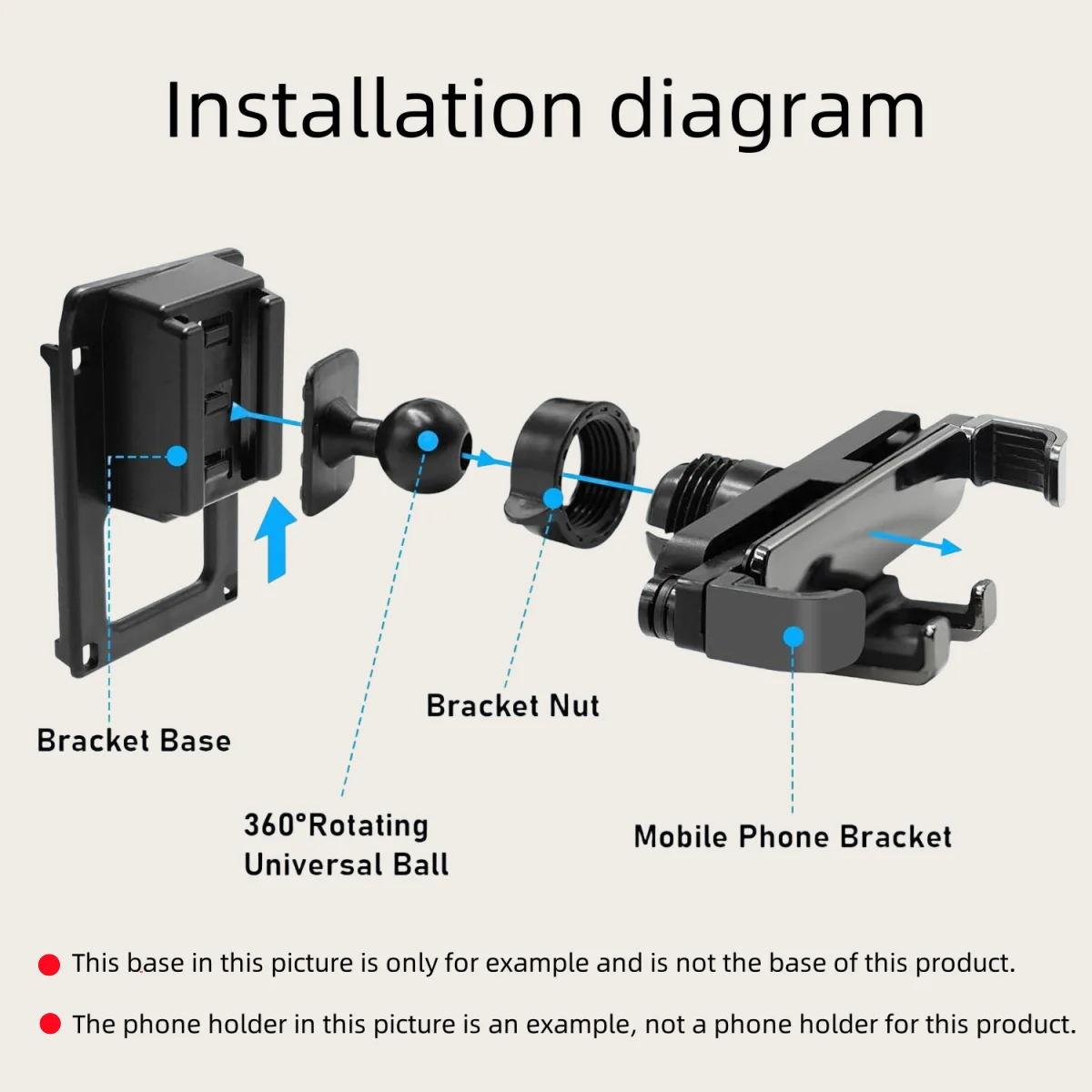 메르세데스 벤츠 GLA X156 2015-2019 차량용 휴대폰 홀더 360도 회전 논슬립 브래킷 15W 무선 충전 차량 액세서리